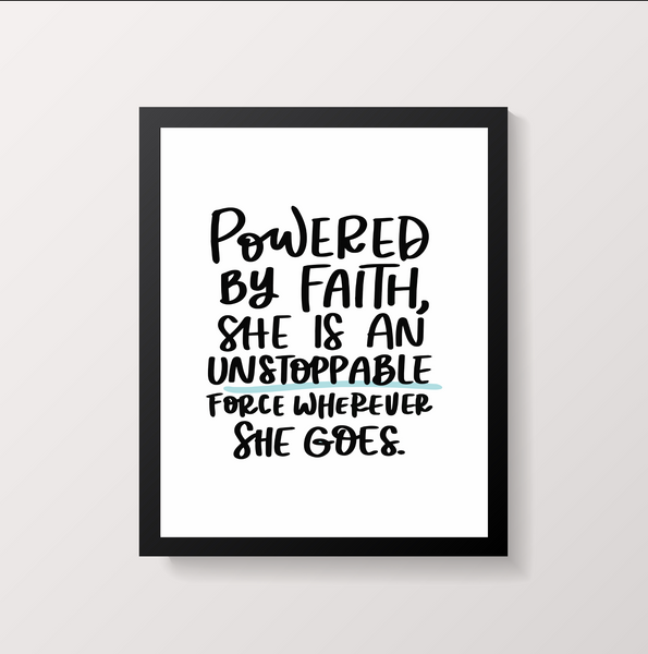 "Powered By Faith" Art Print