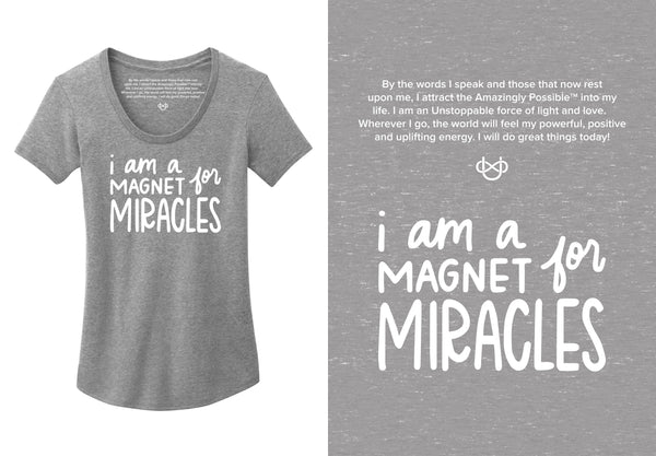 Magnet for Miracles Grey Scoop Neck Teen – Unstoppable Influence