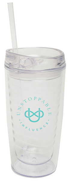 Unstoppable Influence Acrylic 16 oz. Tumbler with Straw