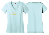 2020 Summit Blue & Gold Foil V-Neck Tee