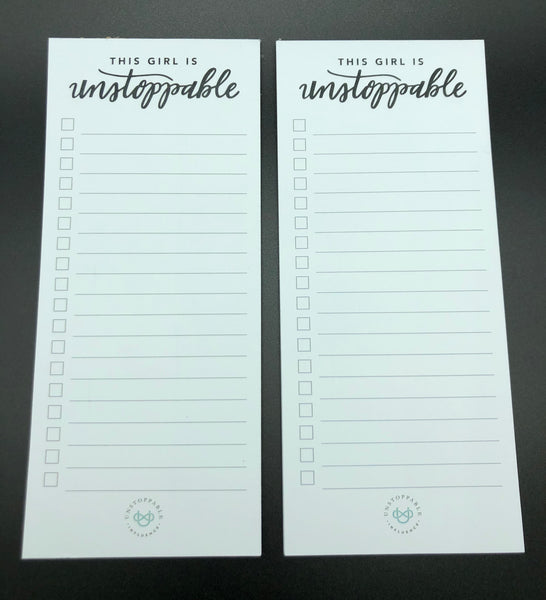 This Girl is Unstoppable Magnetic To Do Pad (Set of 2)